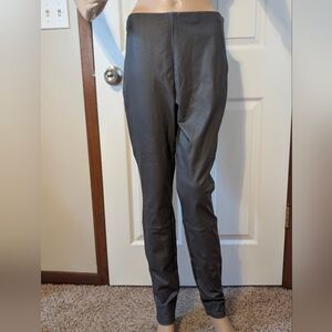Good American Grey Faux Leather Leggings Size 4